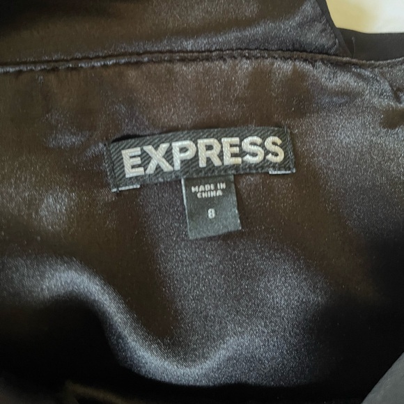 Express black one shoulder dress; size 8 with chain belt. - Picture 3 of 5